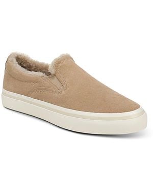 Vince Blair Shearling Slip On Sneakers - Natural