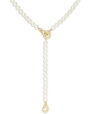 Dinh Van 18K Menottes Freshwater Pearl Lariat Necklace, 19.37 - White