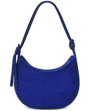 Reformation Rosetta Mini Leather Shoulder Bag - Blue