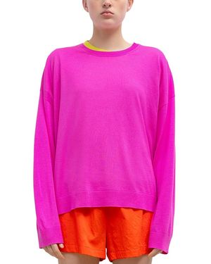 Leset James Oversized Crewneck Sweater - Pink