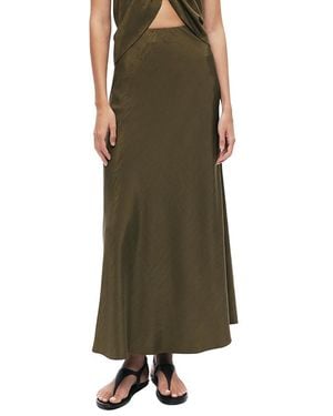 Nocturne Flared Midi Skirt - Green