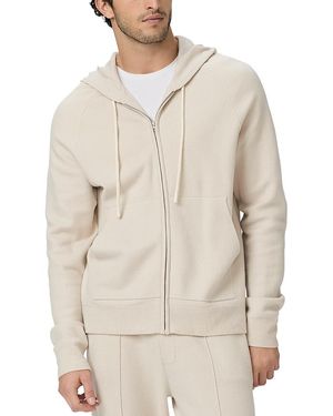 PAIGE Cassano Regular Fit Front Zip Hooded Sweater - Natural