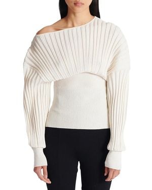Balmain Tube Knit Sweater Sweater - White