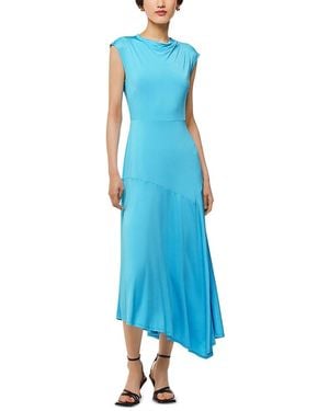 Whistles Iris Asymmetric Jersey Dress - Blue