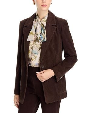 Kobi Halperin Claudia Notch Lapel Leather Jacket - Brown