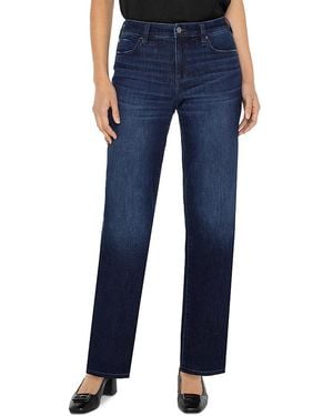 Liverpool Los Angeles Kennedy Mid Rise Straight Leg Jeans - Blue