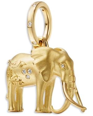 Temple St. Clair 18K Fj Diamond Tembo Elephant Pendant - Metallic