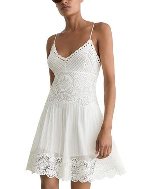 Reiss Hesta Crocheted Lace Dress - White