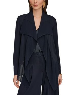 Donna Karan Mixed Media Jacket - Blue