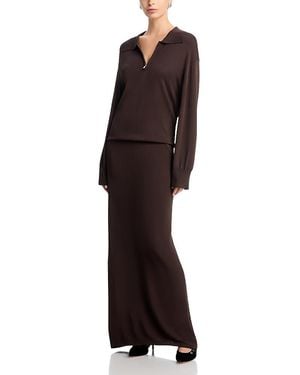 Brandon Maxwell Sabine Polo Dress - Purple