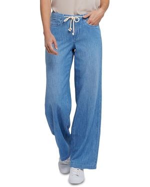 NYDJ Teresa High Rise Wide Leg Jeans - Blue