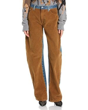 Stella McCartney Corduroy Mixed Curved Jeans - Multicolor