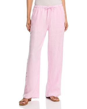 Rails Mirina Linen Embroidered Pants - Pink