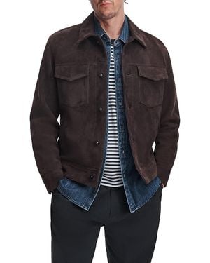 Rag & Bone Suede Trucker Jacket - Black