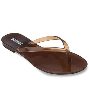Melissa Harmonic Jelly Flip Flop Sandals - Brown