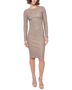 AS by DF Mrs Smith Stretch Leather Dress - Natural