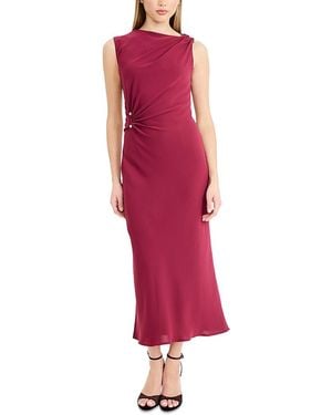 Donna Morgan Sleeveless Hardware Midi Dress - Red