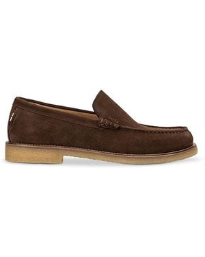 BOSS By Hugo Kope Mocc Suede Moccasins - Brown