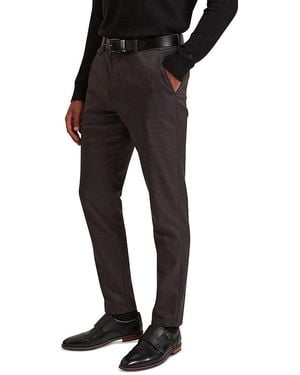 Ted Baker Brunit Slim Fit Houndstooth Trouser - Black