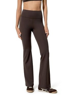 LILYSILK Silk Contour High Rise Flared Drape Flow Leggings - Black