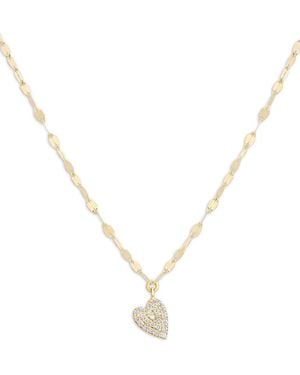 Lana Jewelry 14K Diamond Heart Mini Pendant Necklace, 0.07 Tcw - Metallic