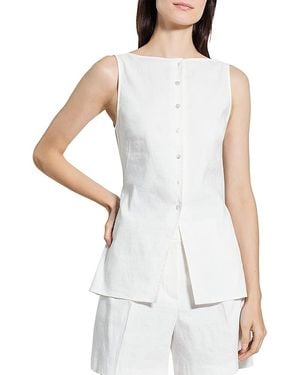 Theory Boat Neck Sleeveless Top - White