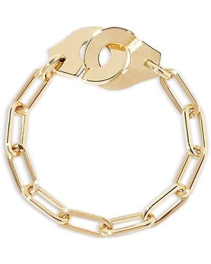 Dinh Van 18K Menottes Handcuff Chain Ring - Metallic