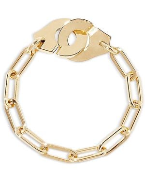 Dinh Van 18K Menottes Handcuff Chain Ring - Metallic