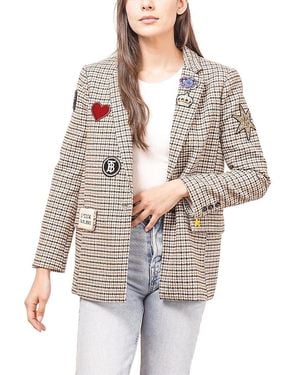 Central Park West Lucky Patches Blazer - Gray