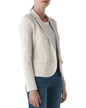 Whistles Slim Knit Blazer - Gray