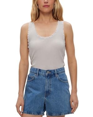 Michael Stars Miley Contrast Trim Tank - Blue