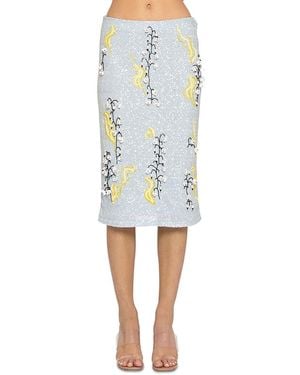 Des Phemmes Des_Phemmes Embellished Pencil Skirt - Blue