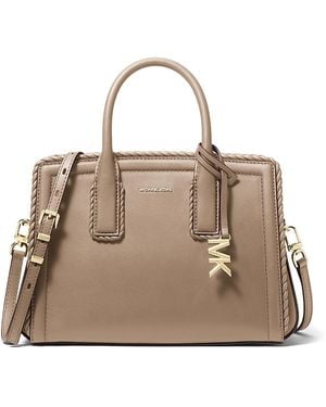 Michael Kors Laila Small Satchel - Natural