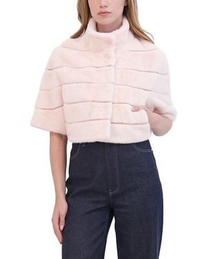Lyla Grant Faux Fur Mink Bolero - Blue