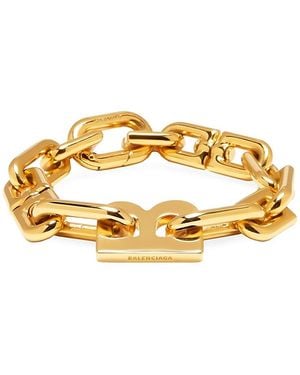 Balenciaga B Chain Thin Bracelet - Metallic