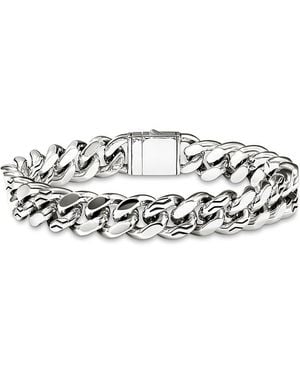 John Hardy Sterling Chain Heavy Curb Link Chain Bracelet - White