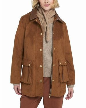 Elle Collection Elle Faux Suede Barn Jacket - Brown
