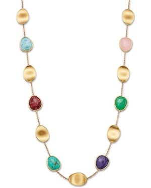 Marco Bicego 18K Lunaria Colour Multi Stone Collar Necklace, 17 - Metallic