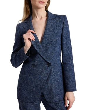 Santorelli Rowan Double Breasted Blazer - Blue