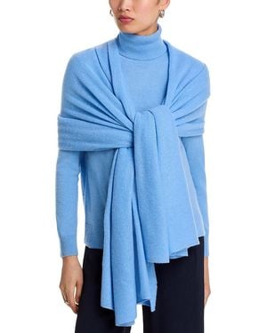 C by Bloomingdale's Cashmere Travel Wrap - Blue