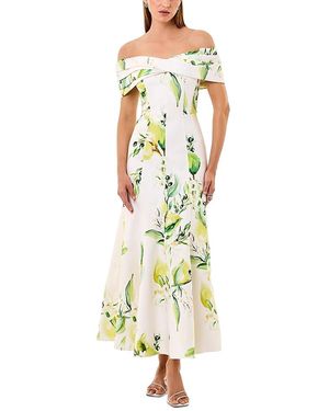 Nicholas Ariana Strapless Twist Front Dress - Metallic