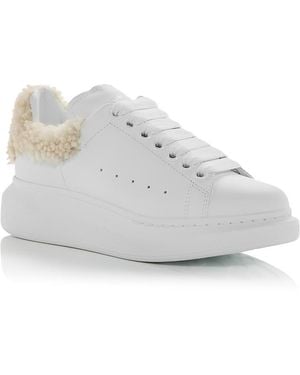 McQueen Oversized Shearling Sneakers - White