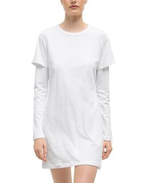 Leset Margo Layered Mini Dress - White