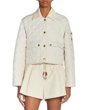 Moncler Chitre Quilted Coat - White
