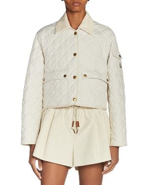 Moncler Chitre Quilted Coat - White