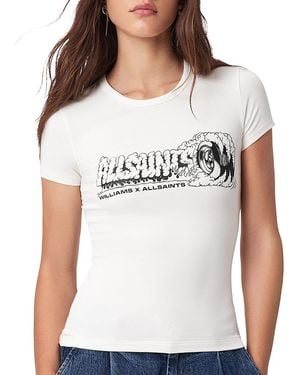 AllSaints Burnout Stevie Tee - White