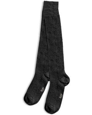 Stems Cotton & Cashmere Blend Knee Socks - Black