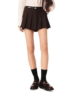 Maje Clover Belted Skort - Black