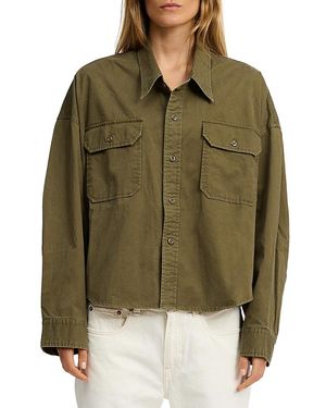 Denimist Cropped Utility Shirt - Green