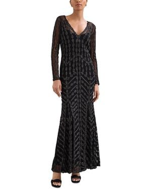 Phase Eight Marie Marie Tapework Maxi Dress - Black